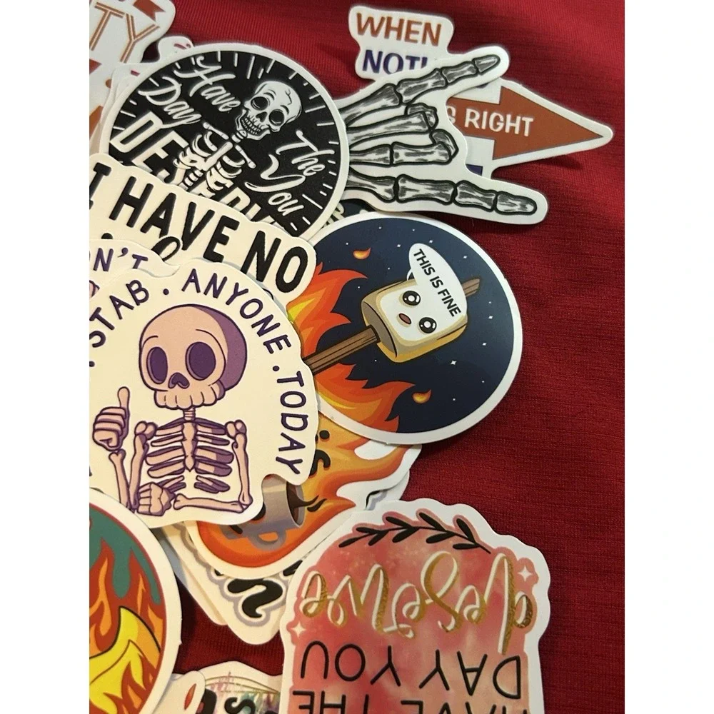 Stickers - Lot Of Stickers (50) Bonus Ones - Miscellaneous Humor - ALL NEW
